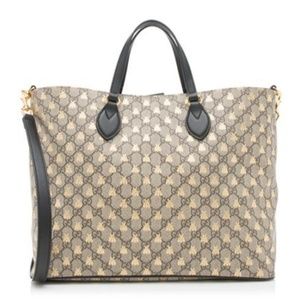 gucci bestiary gg supreme tote bag